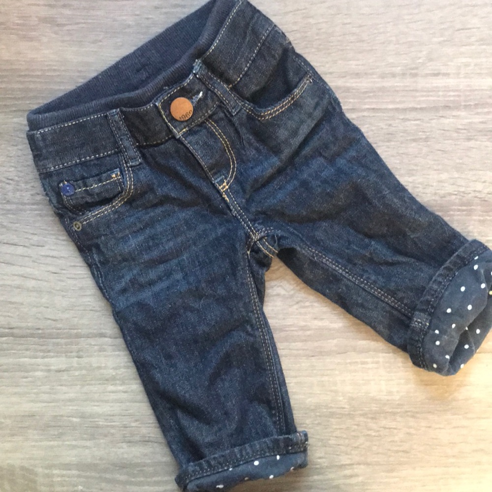 Baby Gap Lined Polka Dot Jeans